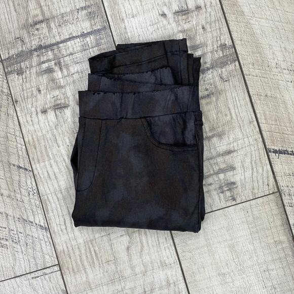 Sophyline Paris Dark Metallic Black Grey Camo Jeggings Leggings  Medium - Picture 10 of 10